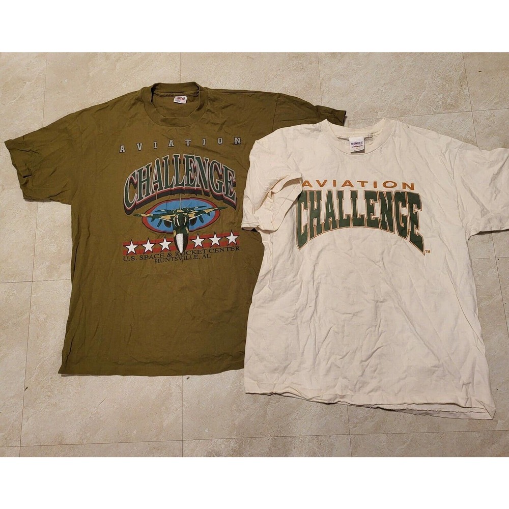Vintage Aviation Challenge US Air Force Jet Single Stitch T Shirt XL 2XL Lot